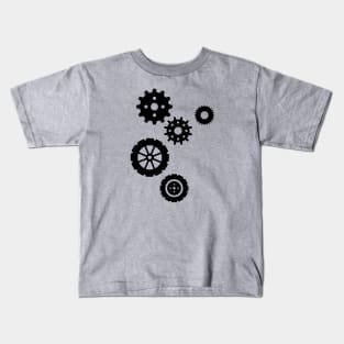 Black graphic gears Kids T-Shirt